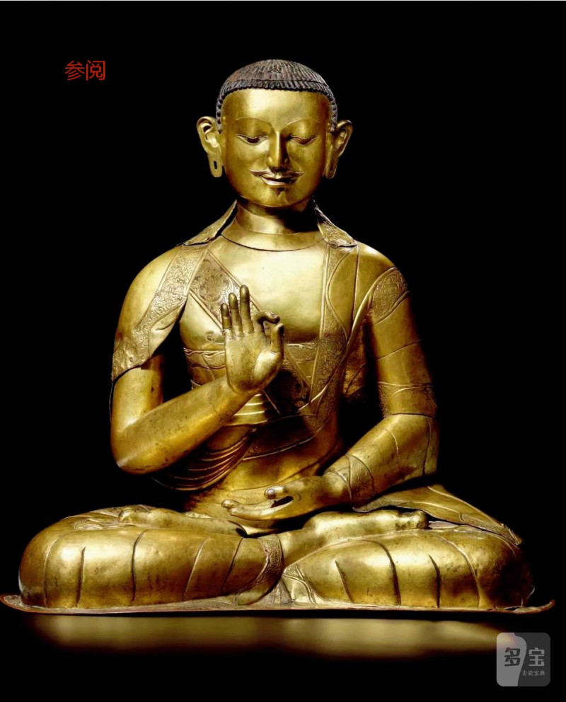 清乾隆（1736-1795年）释迦牟尼佛像 - 图7